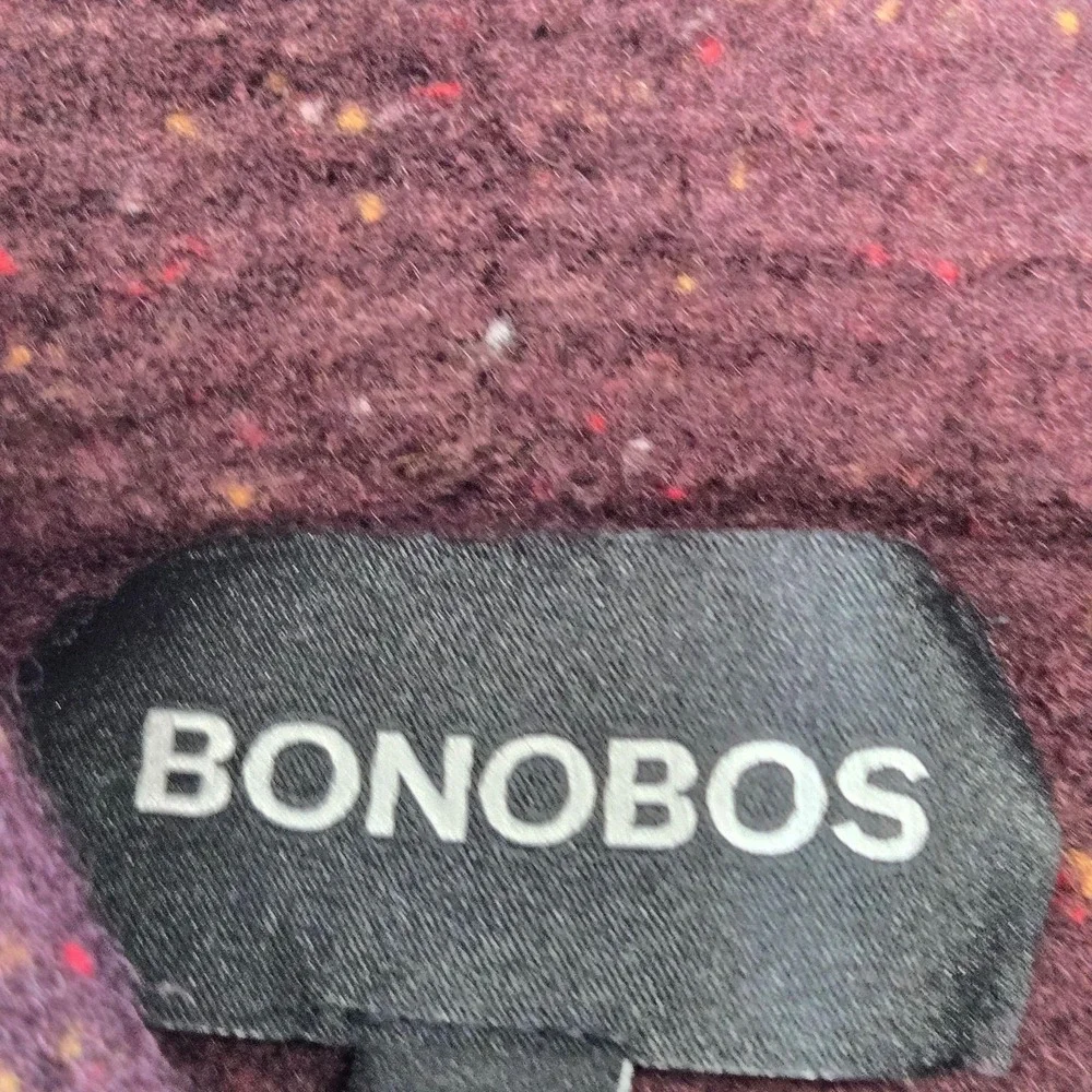 Bonobos Sweater Boys M Purple Cardigan Shawl Collar Pockets Wool Nylon